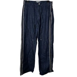 Zara Dark Blue Jeans with White Accents